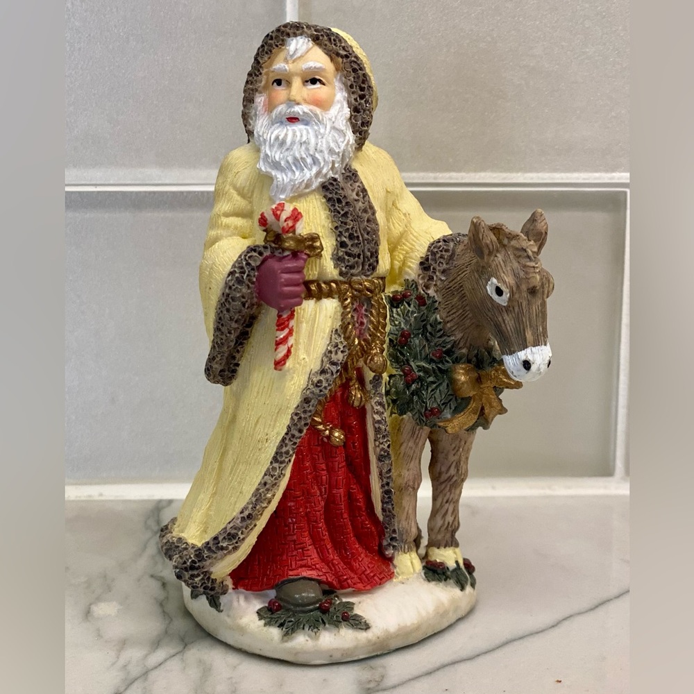International Santa Collection Switzerland vintage figurine donkey Christmas